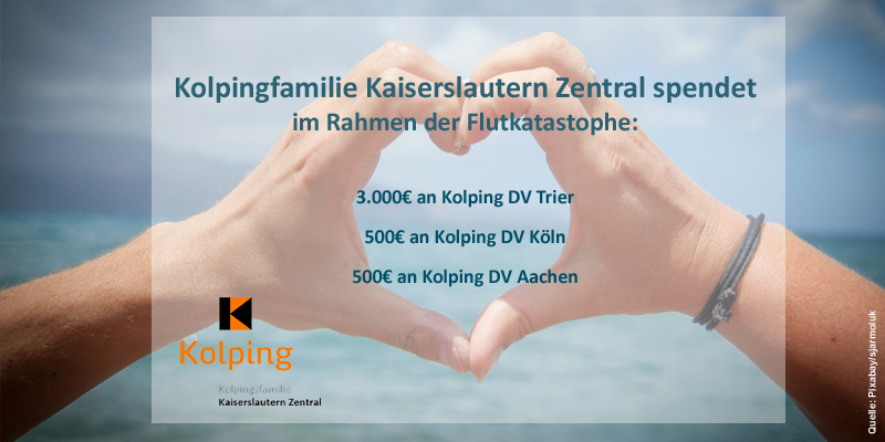 Kolpingfamilie Kaiserslautern spendet für die Opfer der Flutkatastrophe